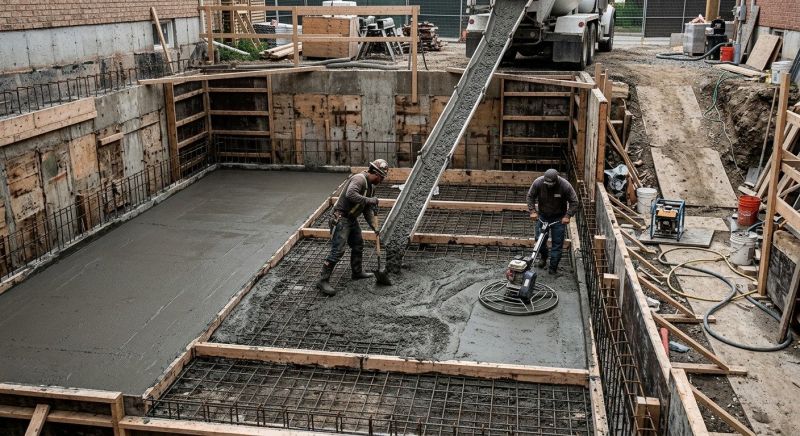 Basement Concrete Pouring